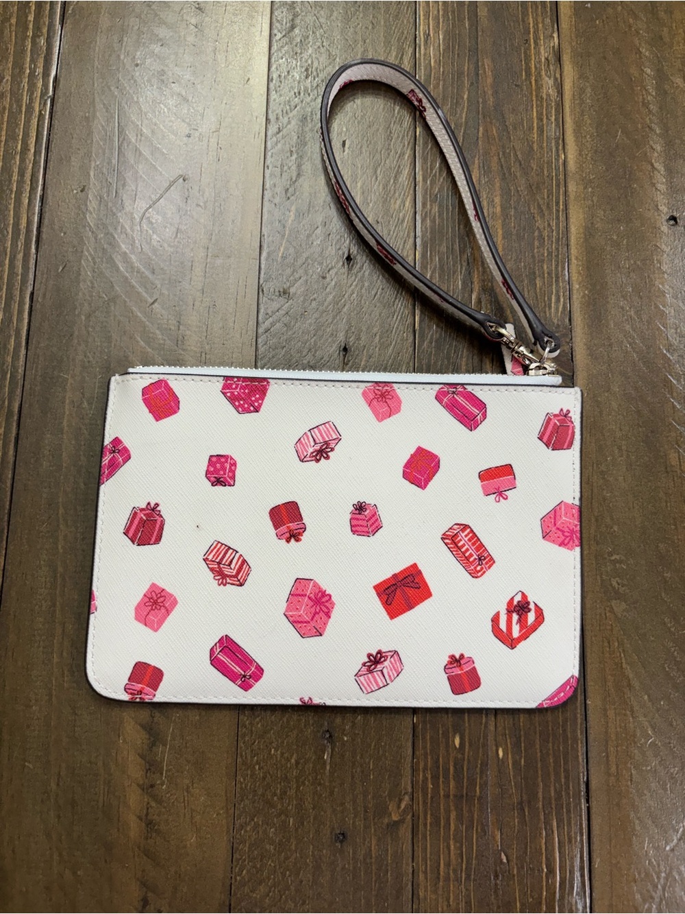 Kate Spade Shore Street Tinie Wristlet in the Gift Box Pattern - Picture 2 of 10